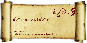 Ámon Zalán névjegykártya